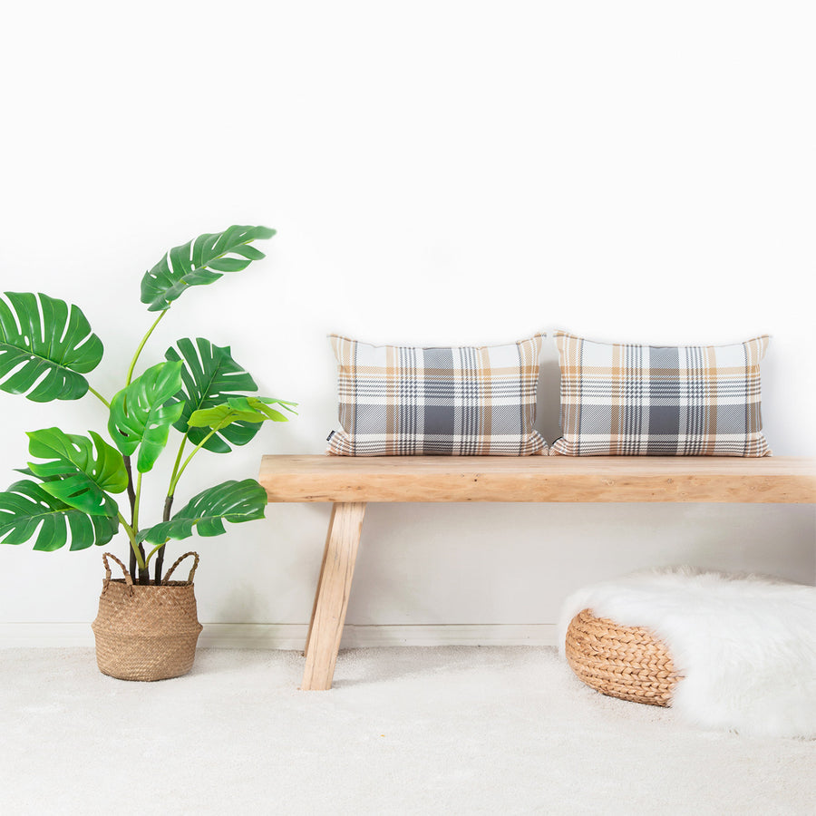 gray pillow covers