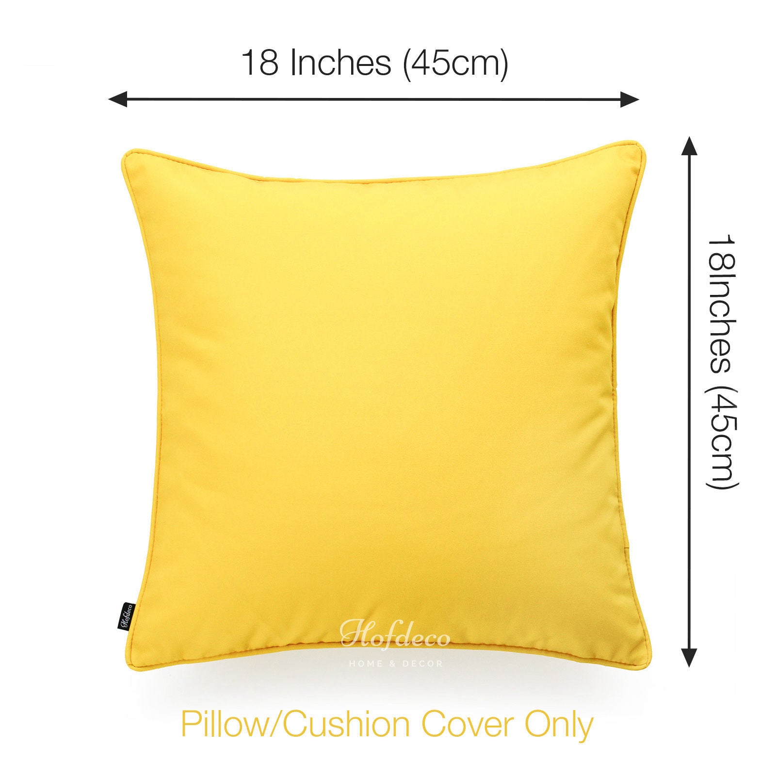 Yellow Accent Pillows, Solid Hofdeco