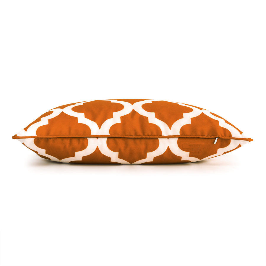 Orange Outdoor Lumbar Pillow Cover, Moroccan, 12