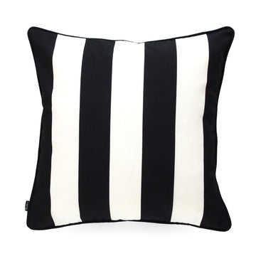 Black and White Outdoor Pillow Cover, Stripes, 18