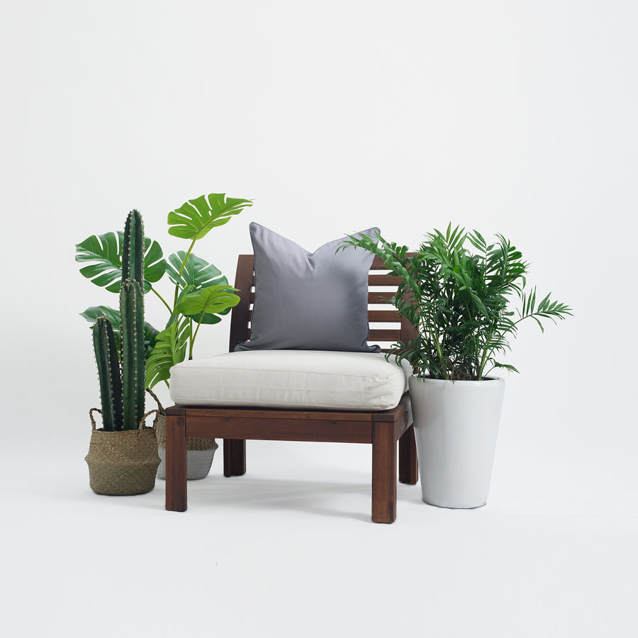 Gray Outdoor Pillow Cover, Solid, 18