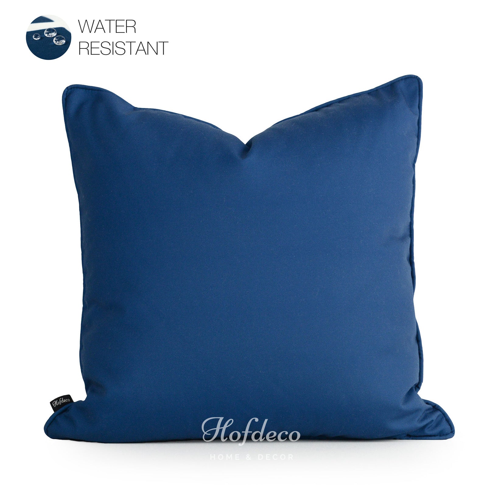 Navy Blue Pillow Cases, Solid Hofdeco