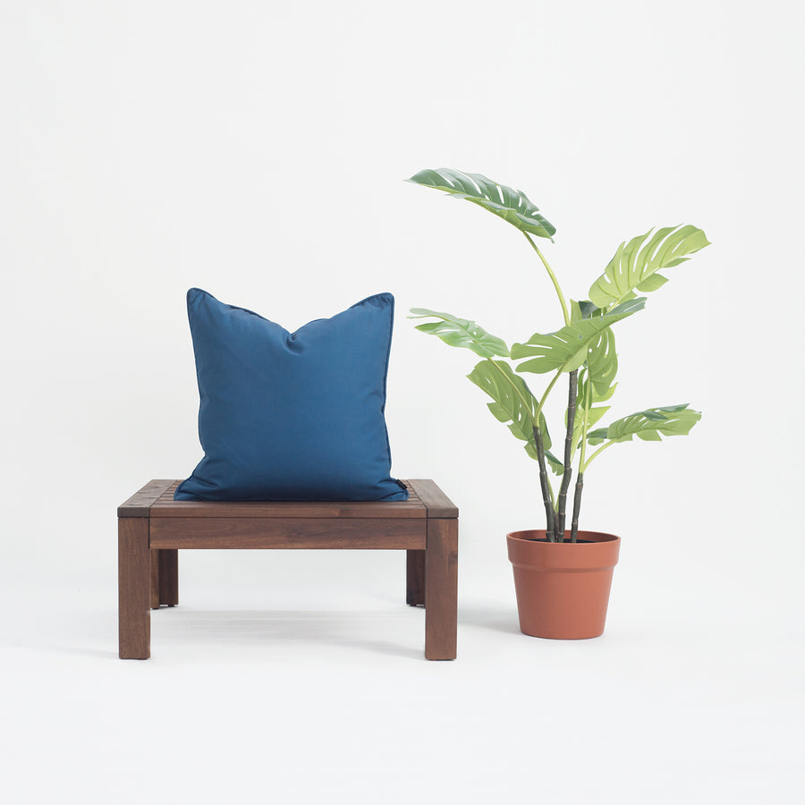 Navy Blue Outdoor Pillow Cover, Solid, 18