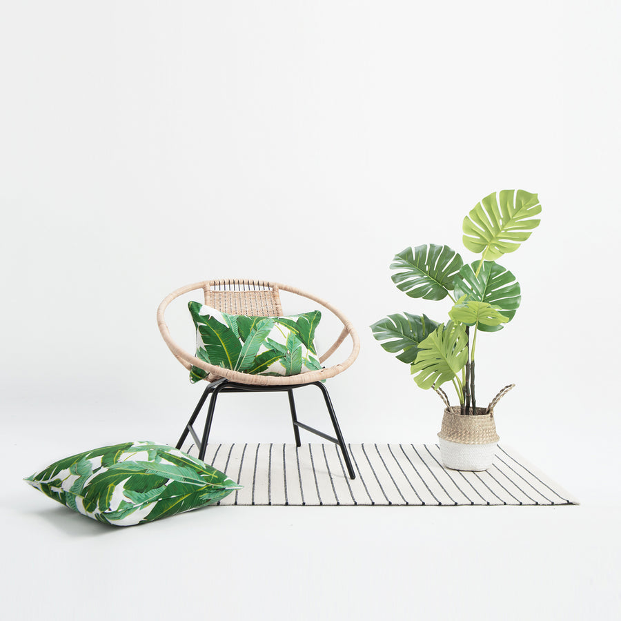 Tropical Banana Leaf Outdoor Lumbar Pillow Cover, 12