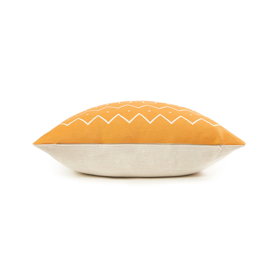 Mustard Mud Cloth Pillow Cover, X Stripes, 18