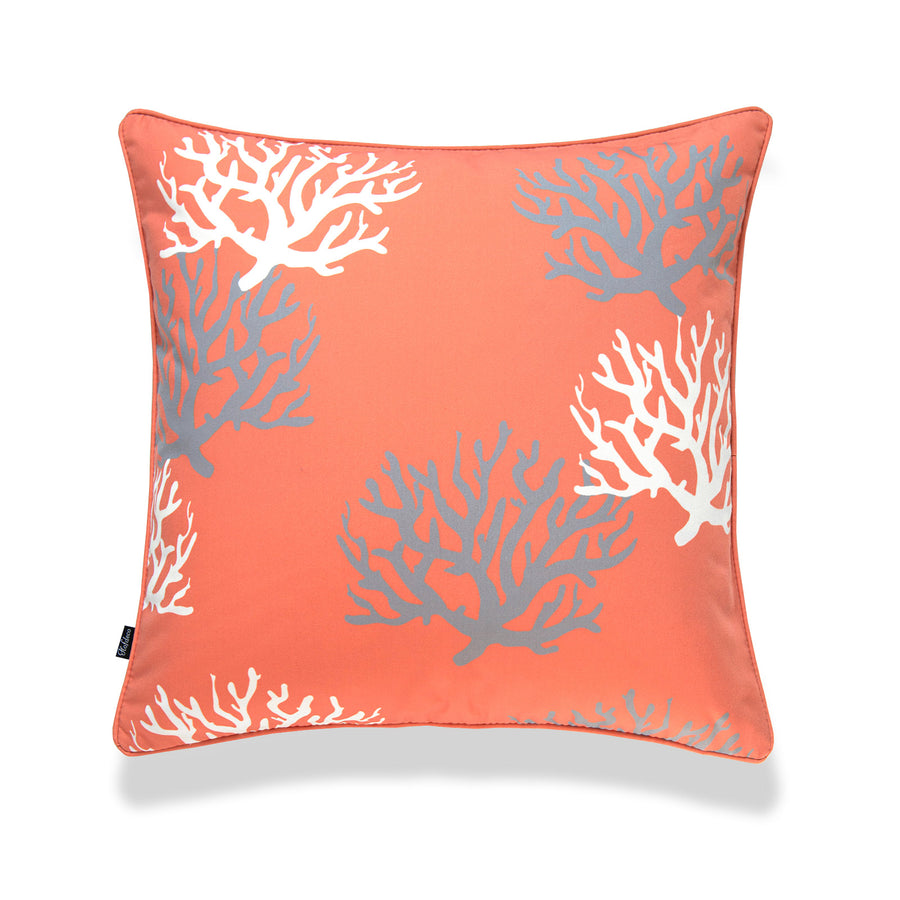 Beach Outdoor Pillow Cover, Living Coral, Coral Pink, 18