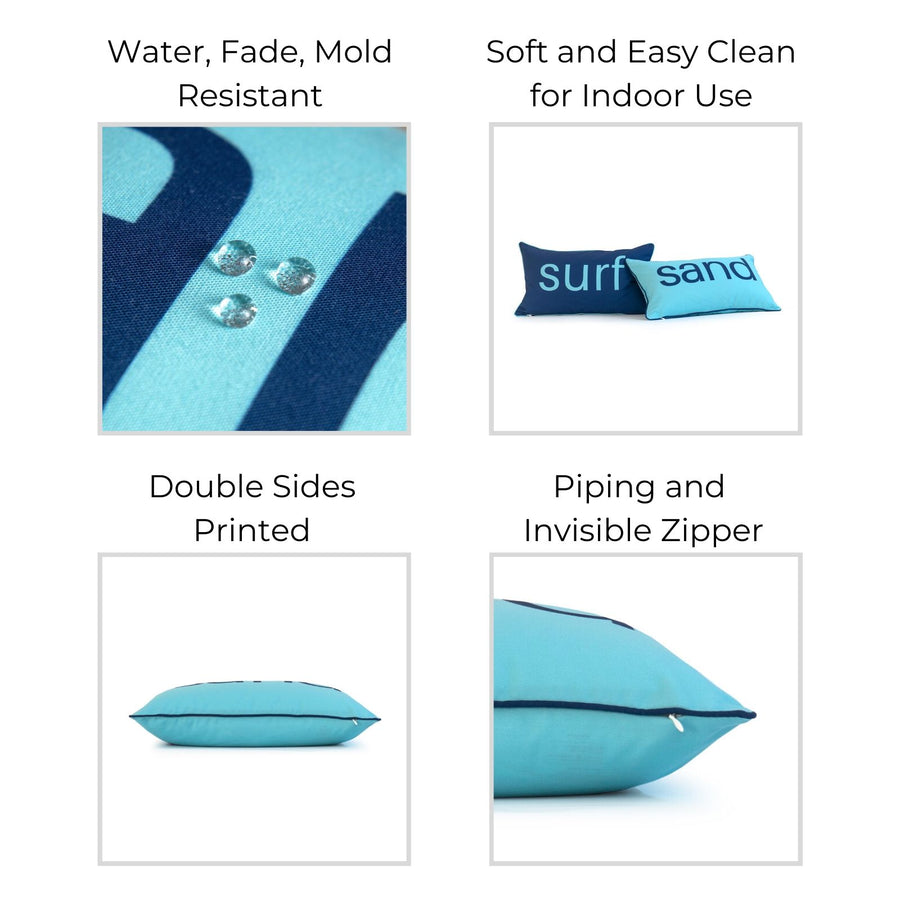 coastal outdoor pillow cases for yacht and boat