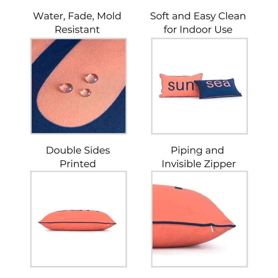 coastal outdoor pillow cases for yacht and boat