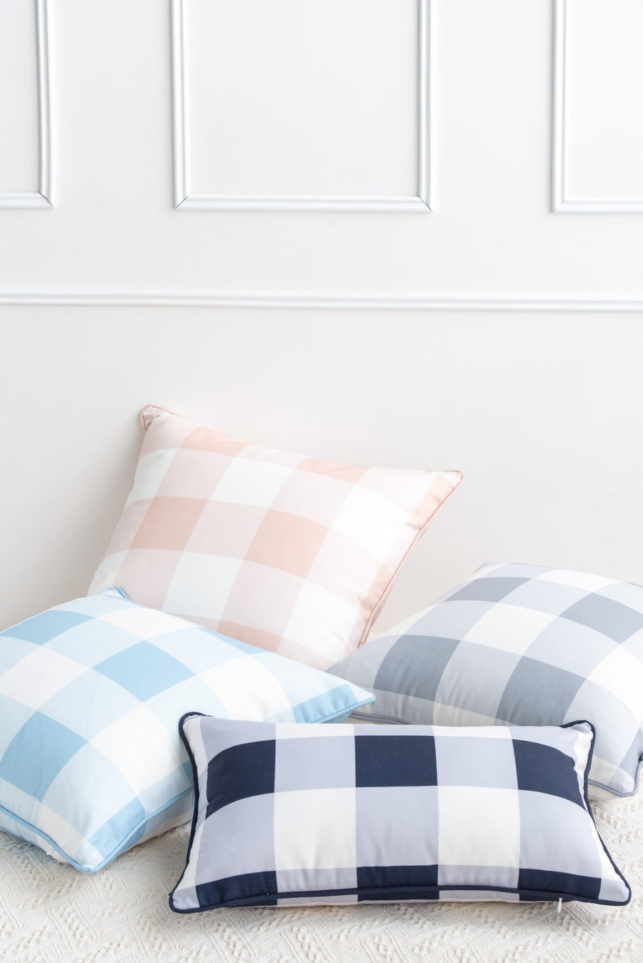 Coastal Indoor Outdoor Pillow Cover, Buffalo Check, Baby Blue, 20