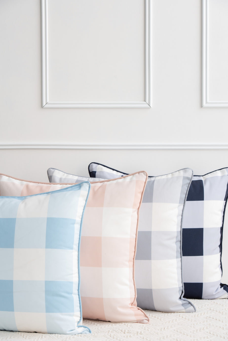 Coastal Indoor Outdoor Pillow Cover, Buffalo Check, Baby Blue, 20