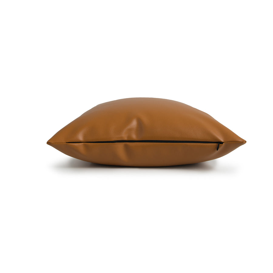 accent pleather pillow cover