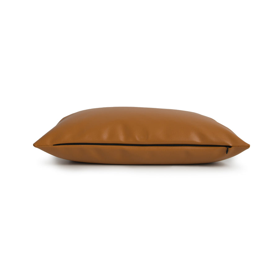 cognac throw pillow