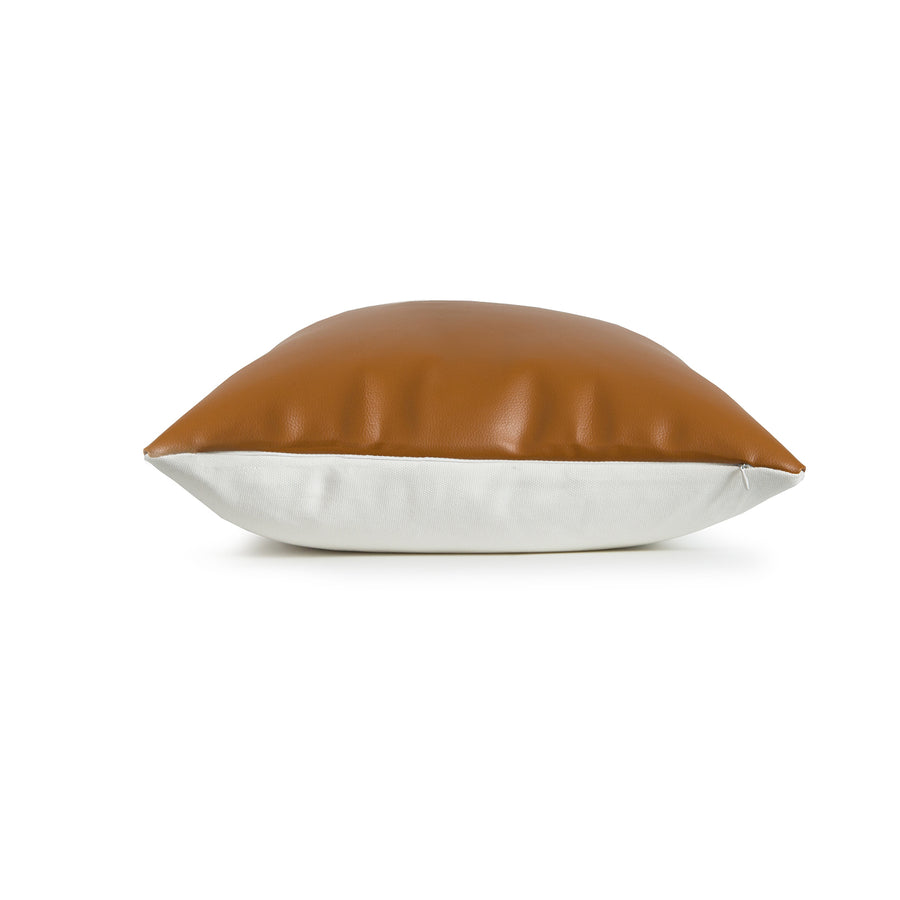 accent pleather pillow cover