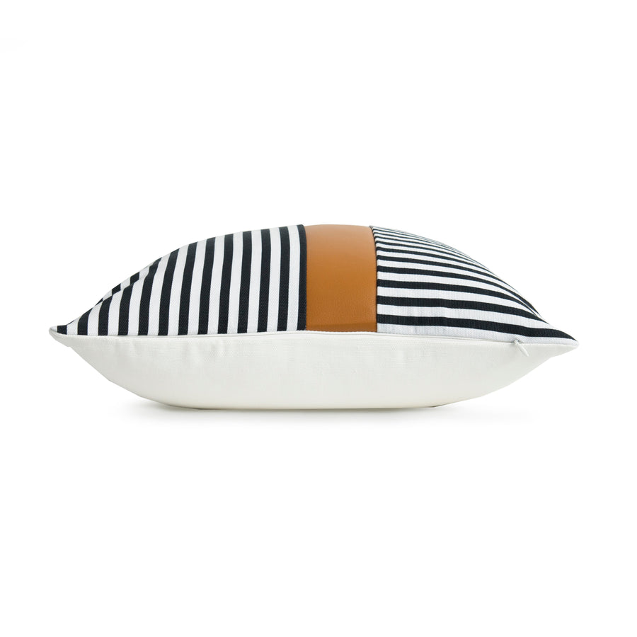 accent pleather pillow cover