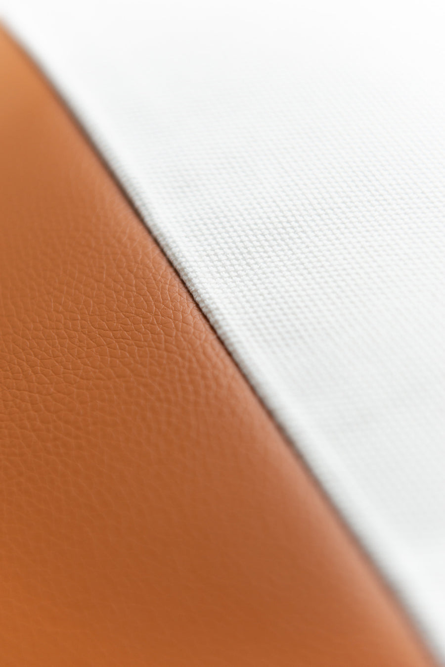 Faux Leather Pillow Cover, Modern Design, Camel White, 18