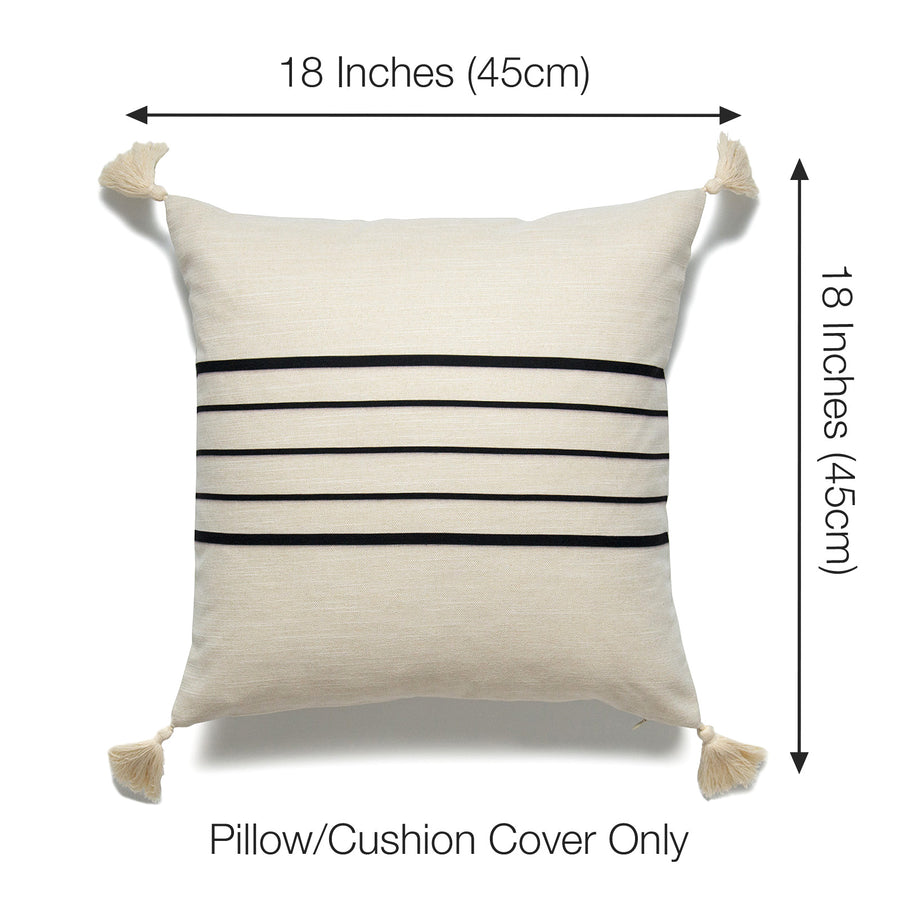 Decorative Square 18 x 18 Inch Throw Pillows Navy & White Moroccan