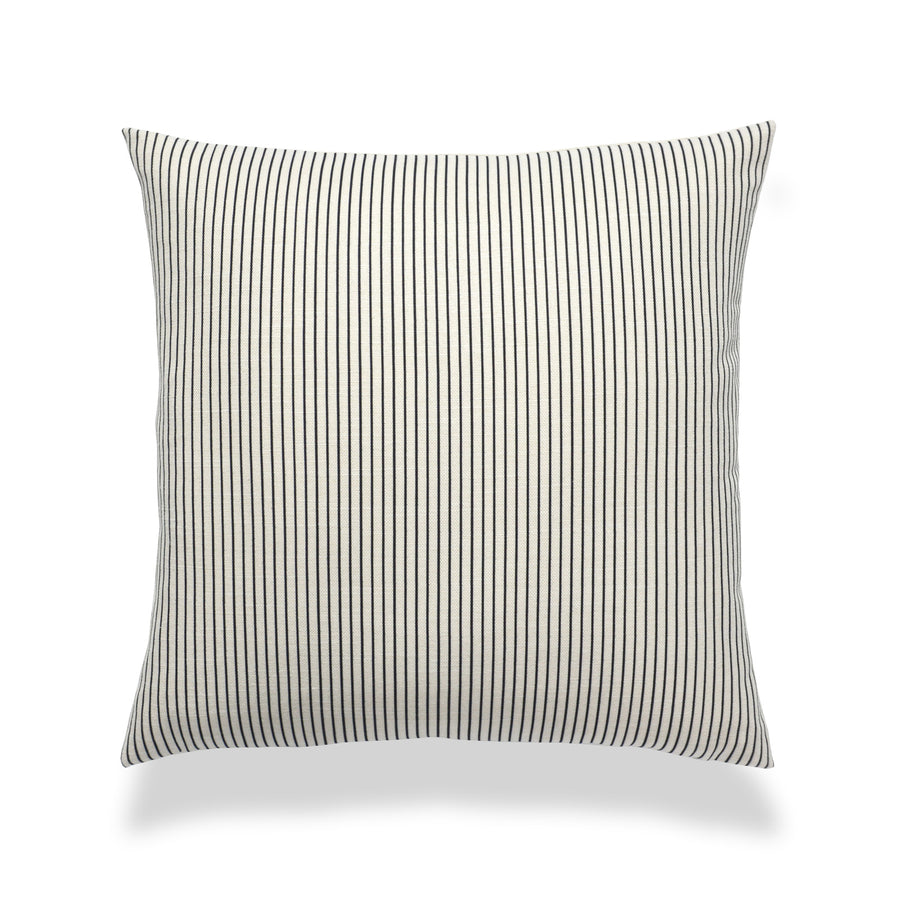 Black Ticking Stripe Throw Pillow Cover 18x18