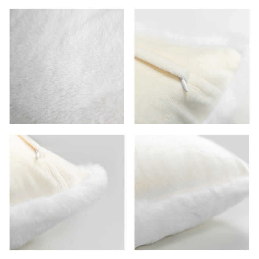 white pillow cover