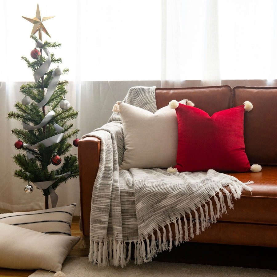 pillow with tassels