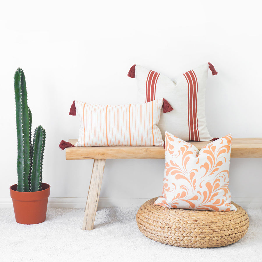 Fall Pillow Cover, Essa, Floral, Orange, 18