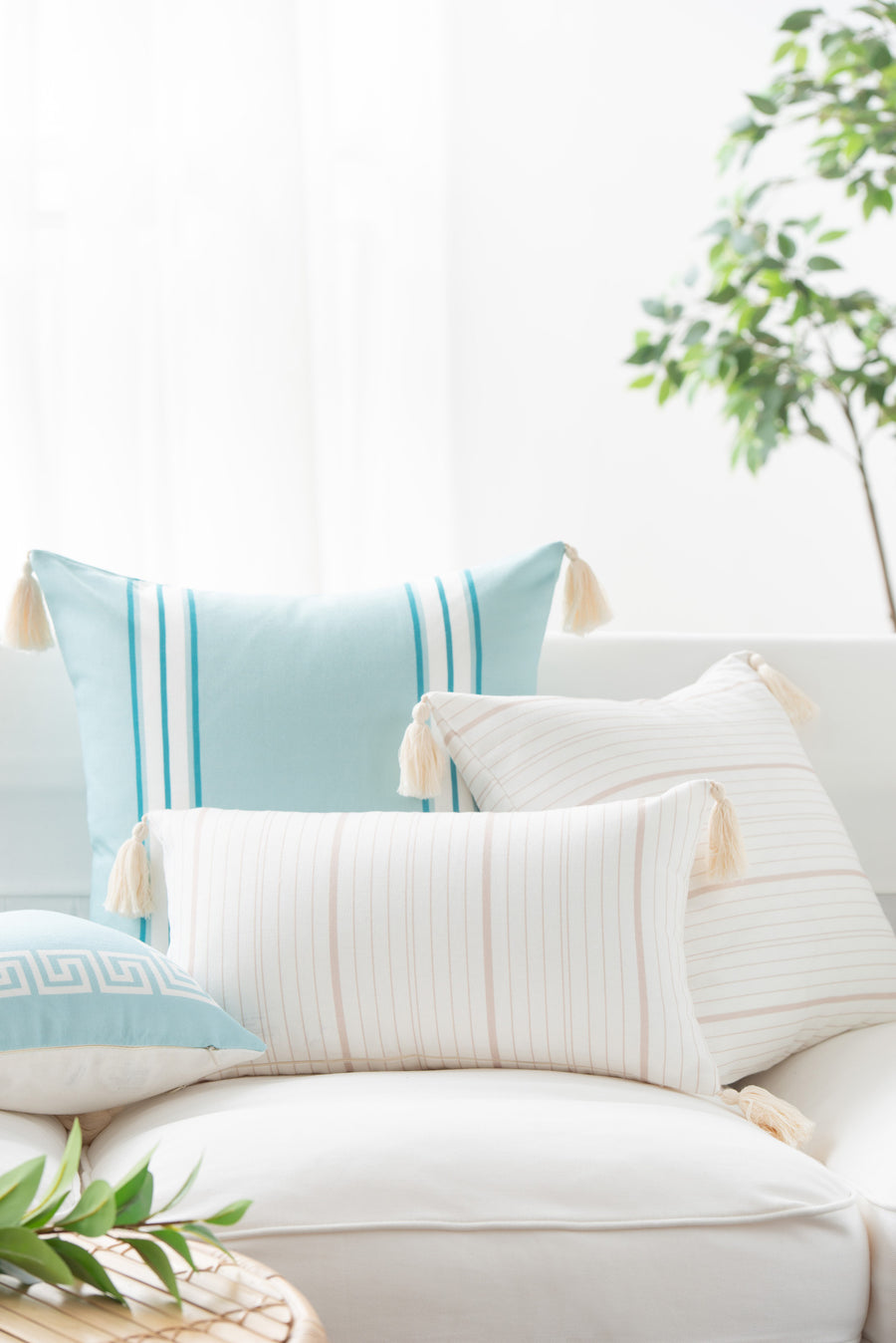 striped throw pillow