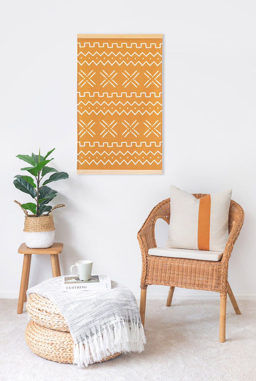 mustard yellow pillow