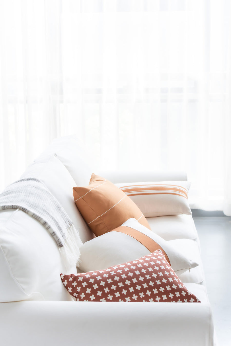 Modern Boho Pillow Cover, Mustard Yellow, Stripes, 18
