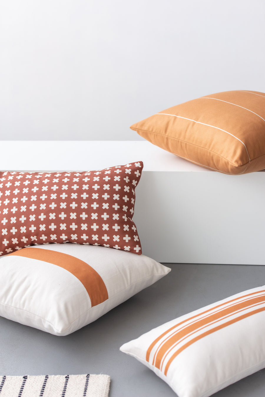 Modern Boho Pillow Cover, Mustard Yellow, Stripes, 18