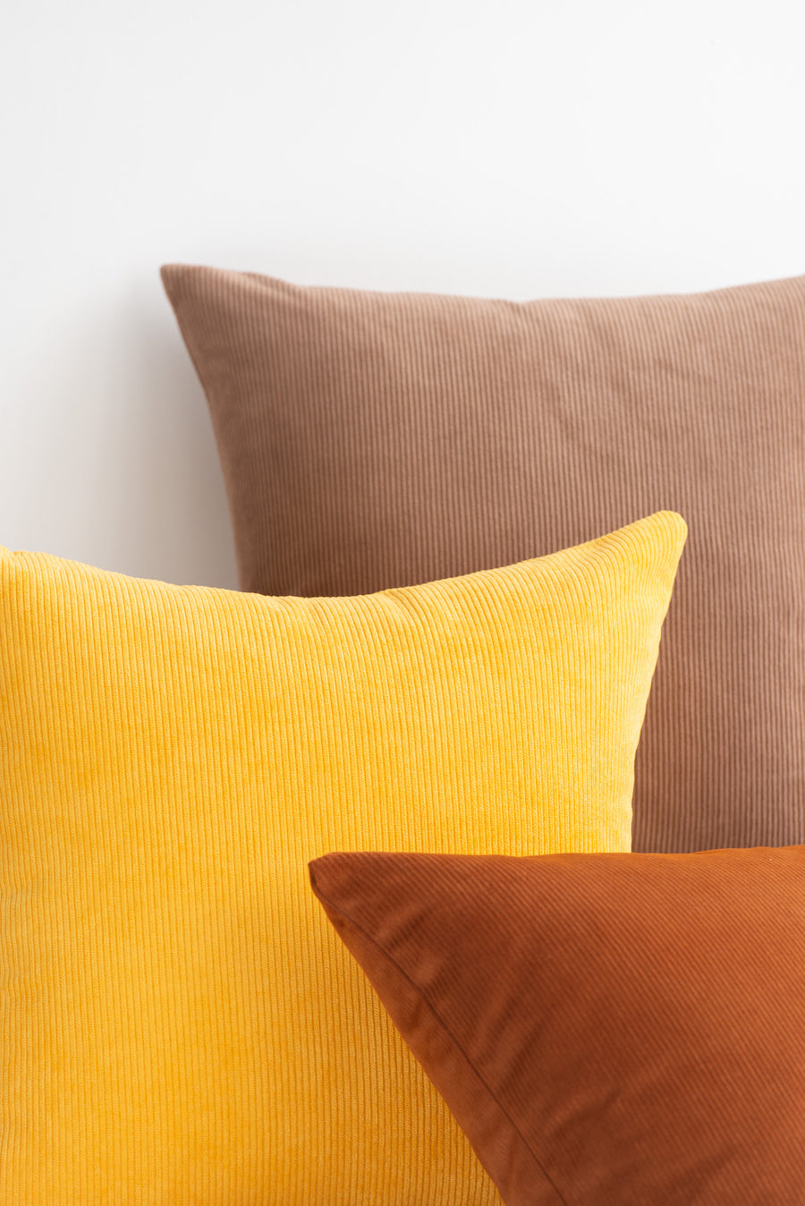 Modern Pillow Cover, Corduroy, Mustard Yellow, 18