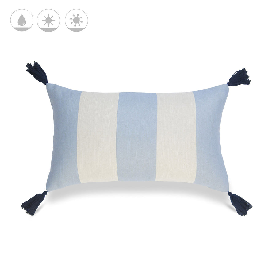 Outdoor Lumbar Pillow Cover, Malta, Sky Blue | Hofdeco