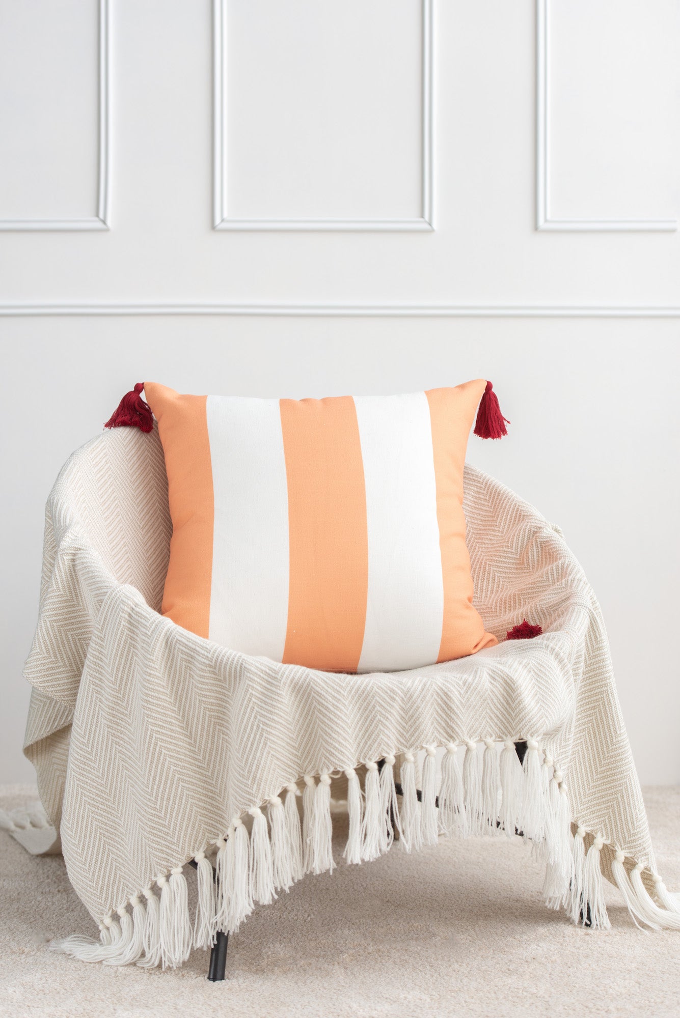Fall Outdoor Pillows, Malta, Orange Hofdeco