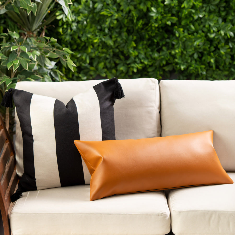 faux leather pillow