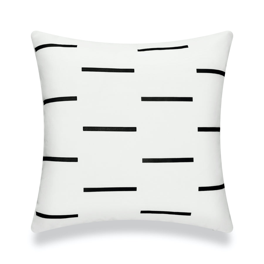 black and white pillows