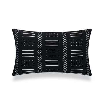 black and white pillows