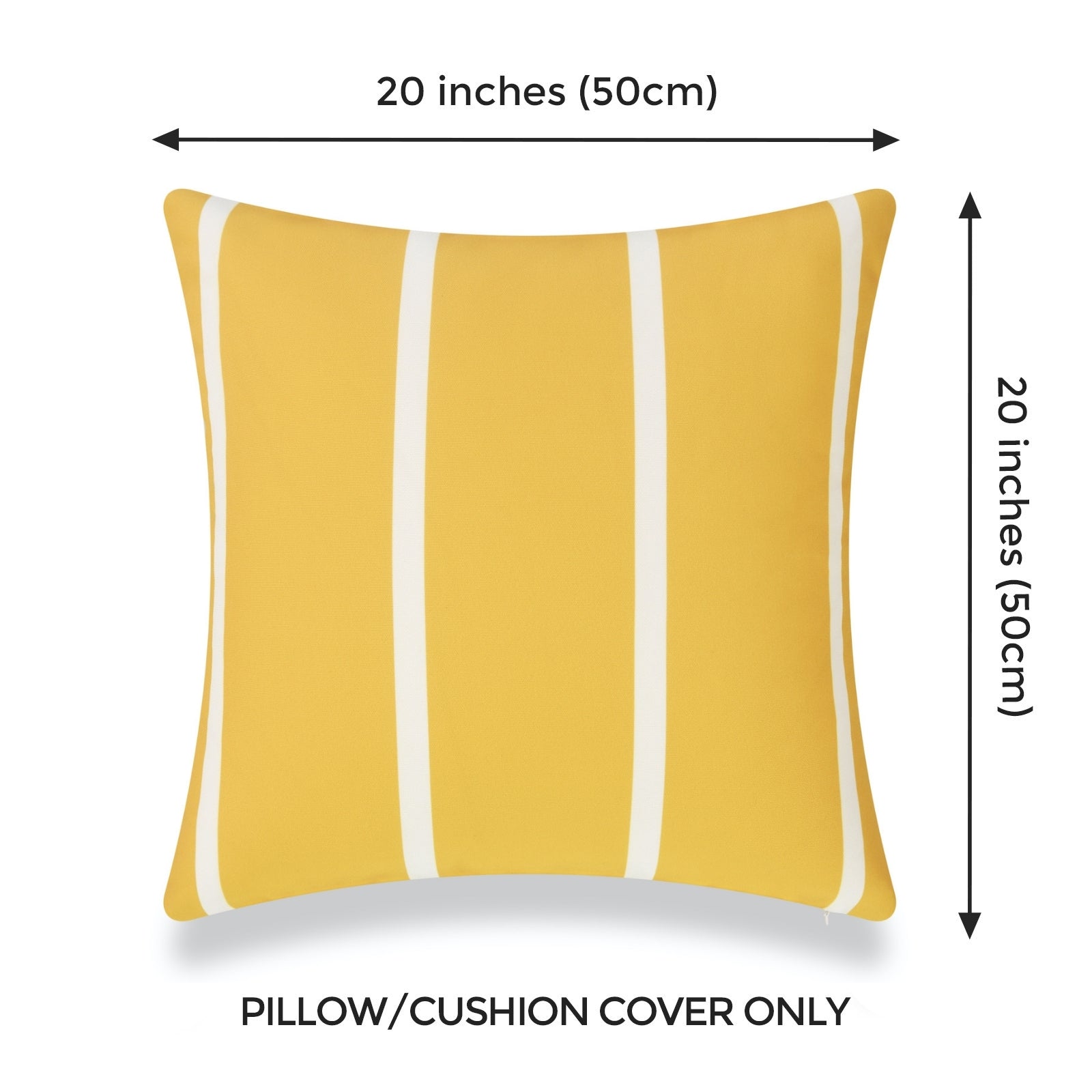 Yellow Decorative Pillows, Wide Stripe, Classic | Hofdeco