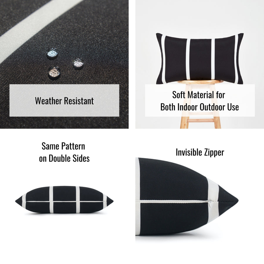 black outdoor pillows