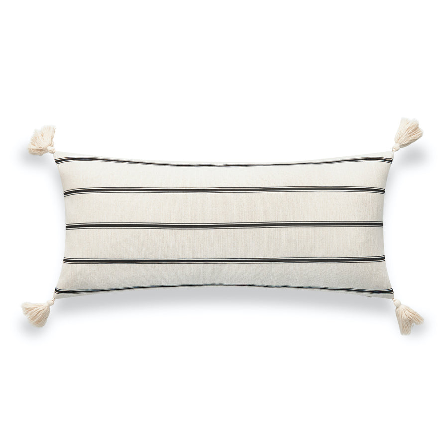 Boho Pillow Cover - Beige & White / Couch Throw Pillow