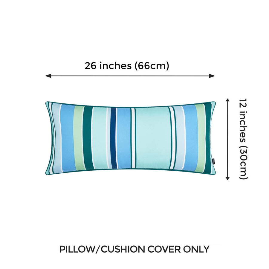 striped lumbar pillow