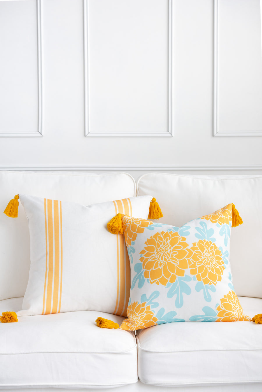yellow outdoor pillows