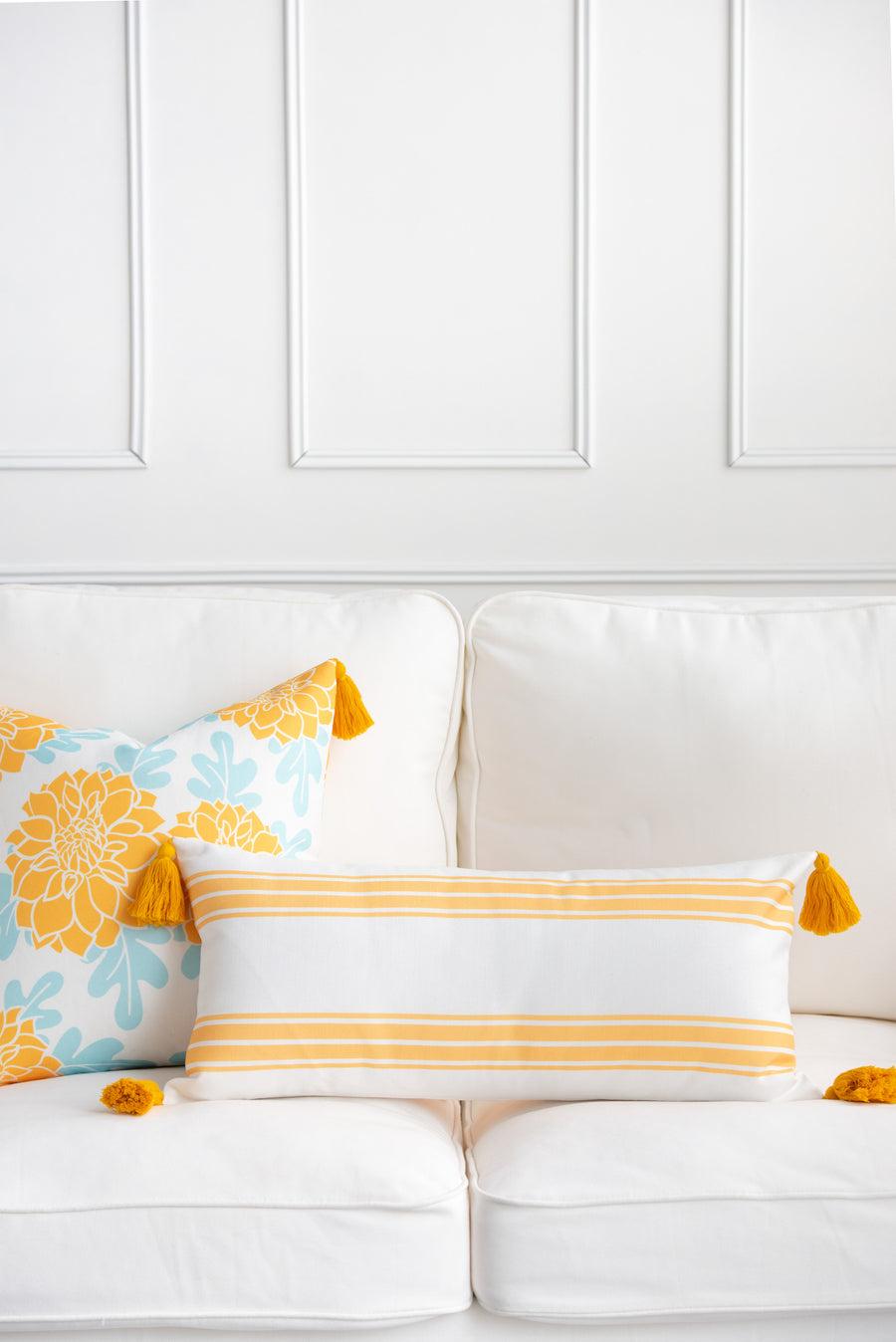 yellow outdoor pillows