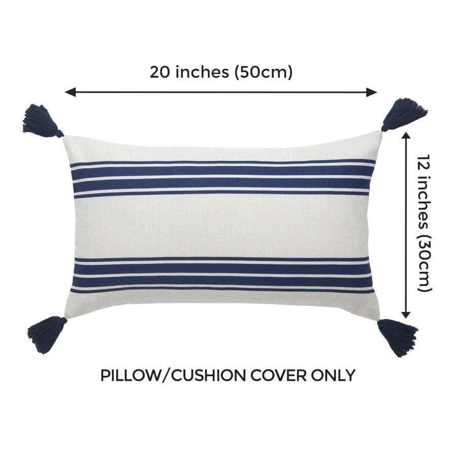 striped lumbar pillow