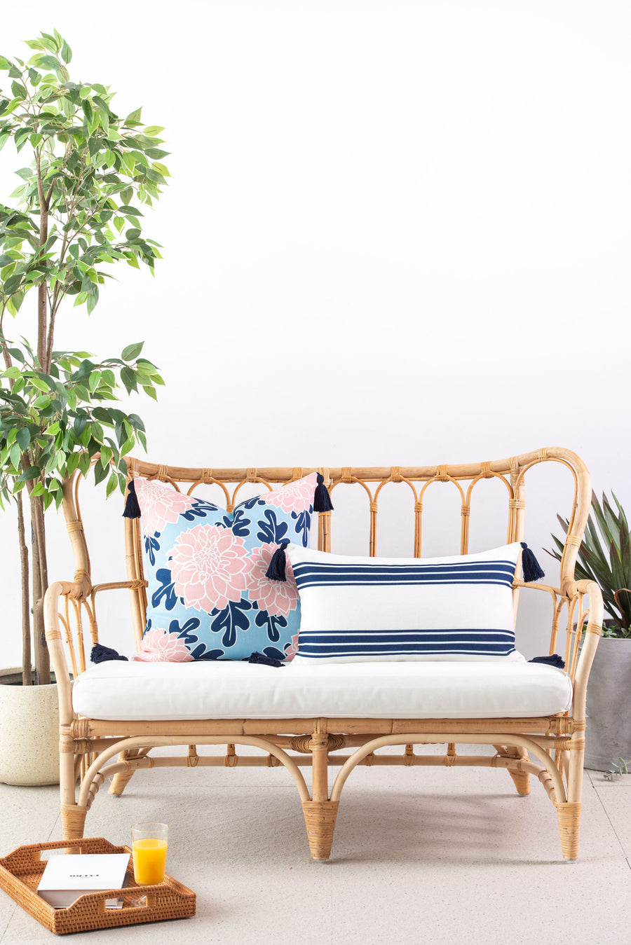 navy blue outdoor pillows
