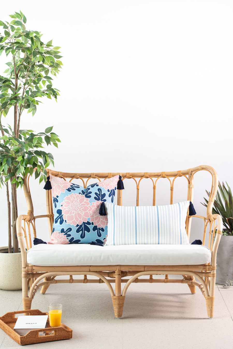 navy blue outdoor pillows