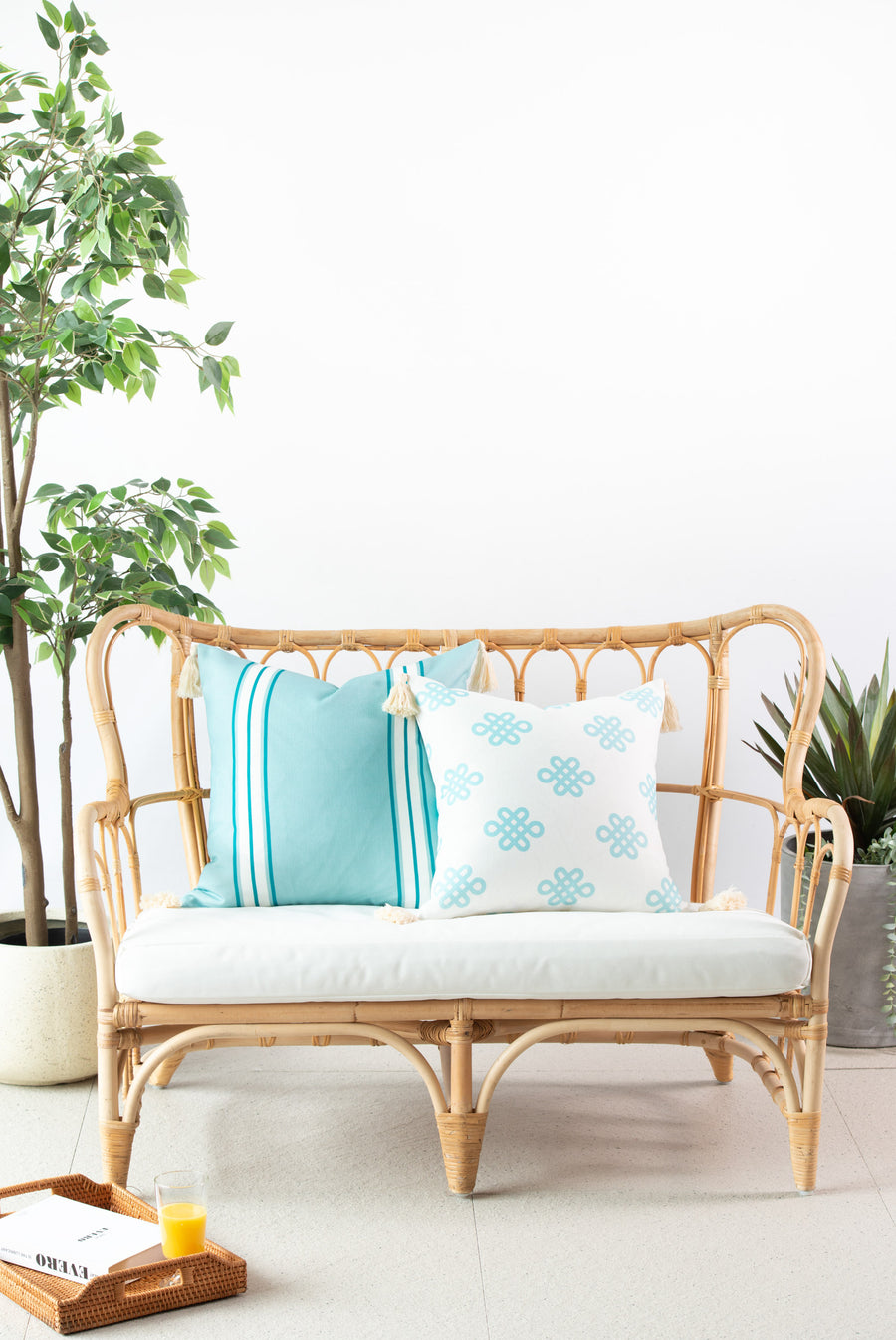 aqua outdoor pillows