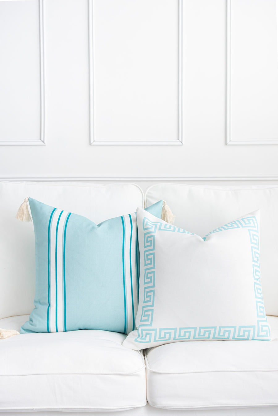 greek key pillow