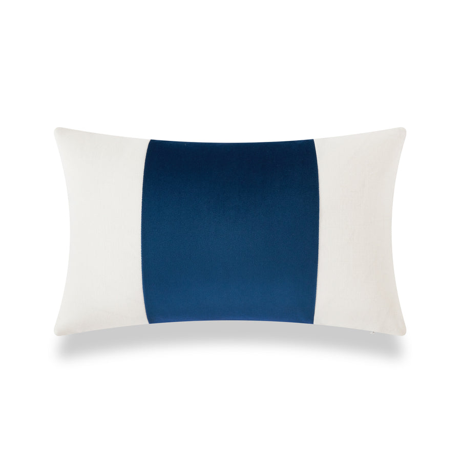 The Blue and Navy Reef Extra Long Lumbar Throw Pillow