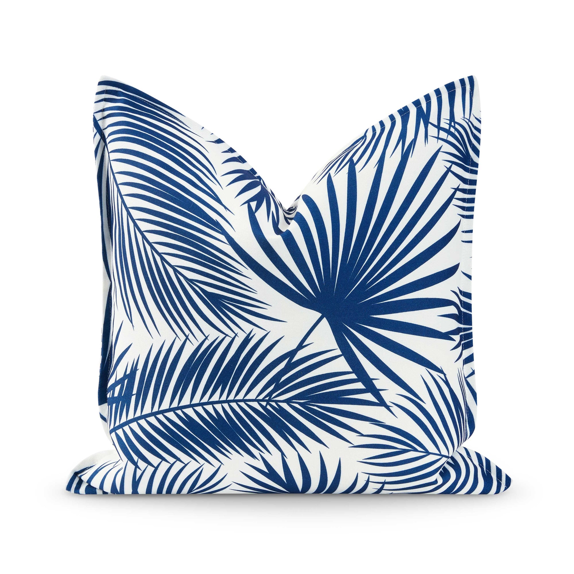 navy and white throw pillow
