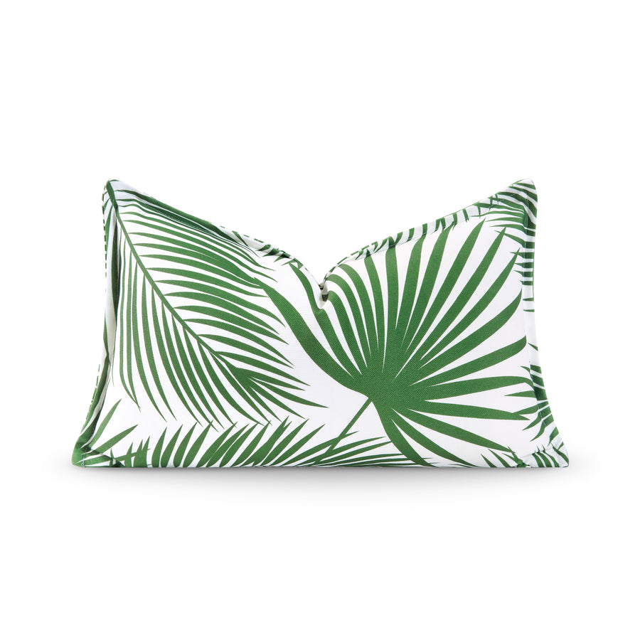 green lumbar pillow cover