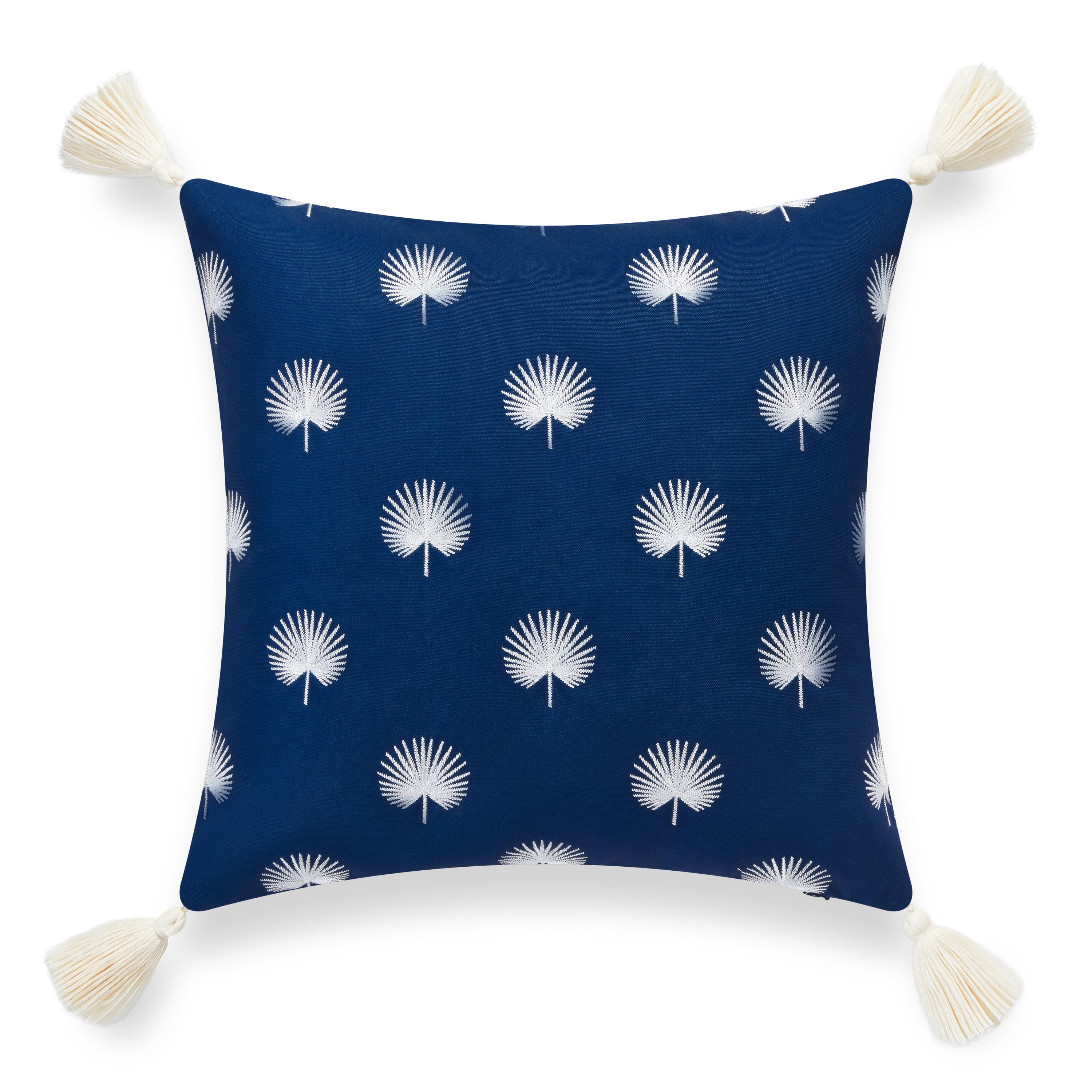 Coastal Hampton Style Indoor Outdoor Throw Pillow Cover - Thumbnail 2