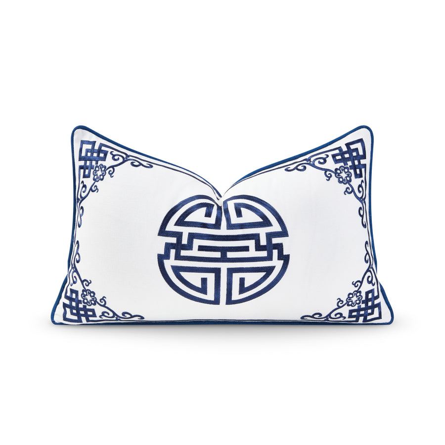 chinoiserie lumbar pillow